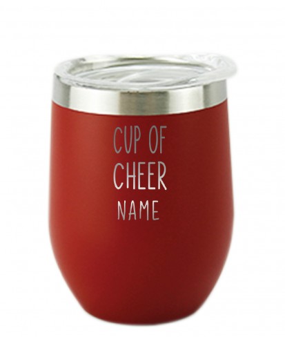 Cup of Cheers Red Wine Personalised Vacuum Insulated Stainless Steel Tumbler with Lid